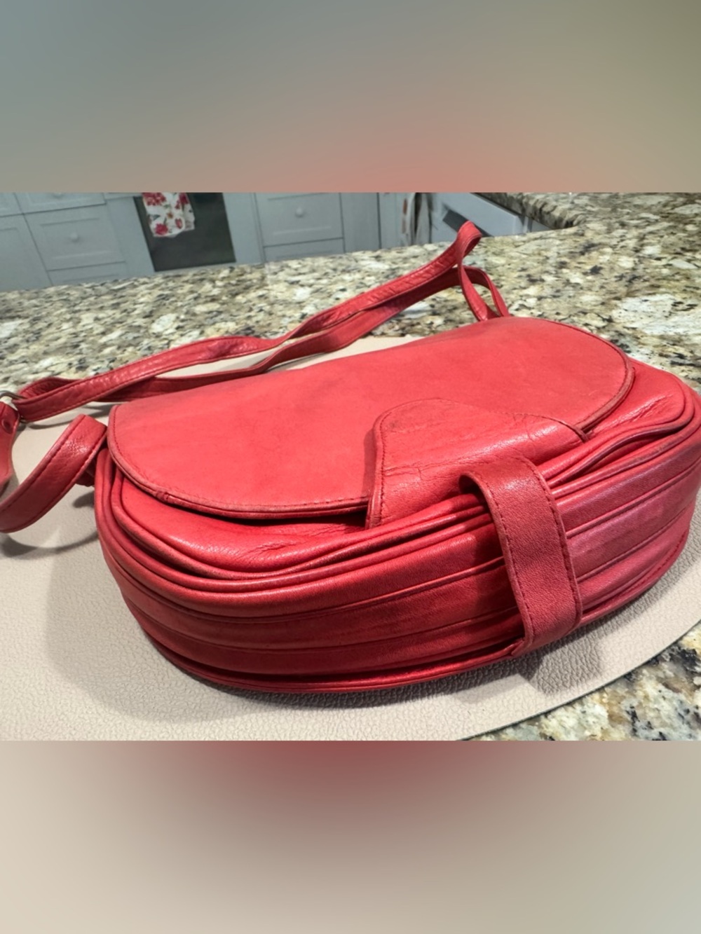 Brio Brand Coral Leather Crossbody Bag - Stylish Everyday Shoulder Bag